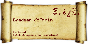 Bradean Ármin névjegykártya